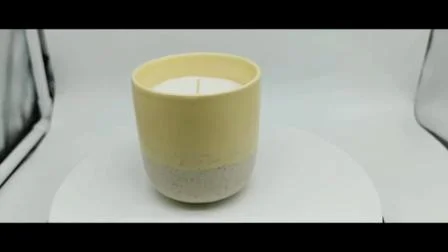 Vela perfumada de cerámica veteada al por mayor de 10,5 onzas para decorar el hogar