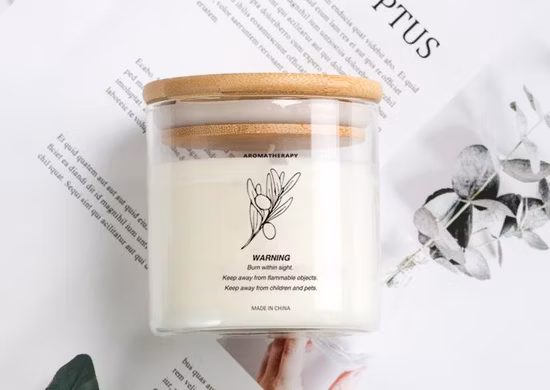 Vela perfumada de botella de cubierta de vidrio de cera de soja decorativa de arometerapia sin llama SPA